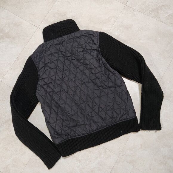 Scotch & Soda Womens M Medium Quilted Snap Knitted Sleeves Jacket Sweater Hybrid - Picture 14 of 14